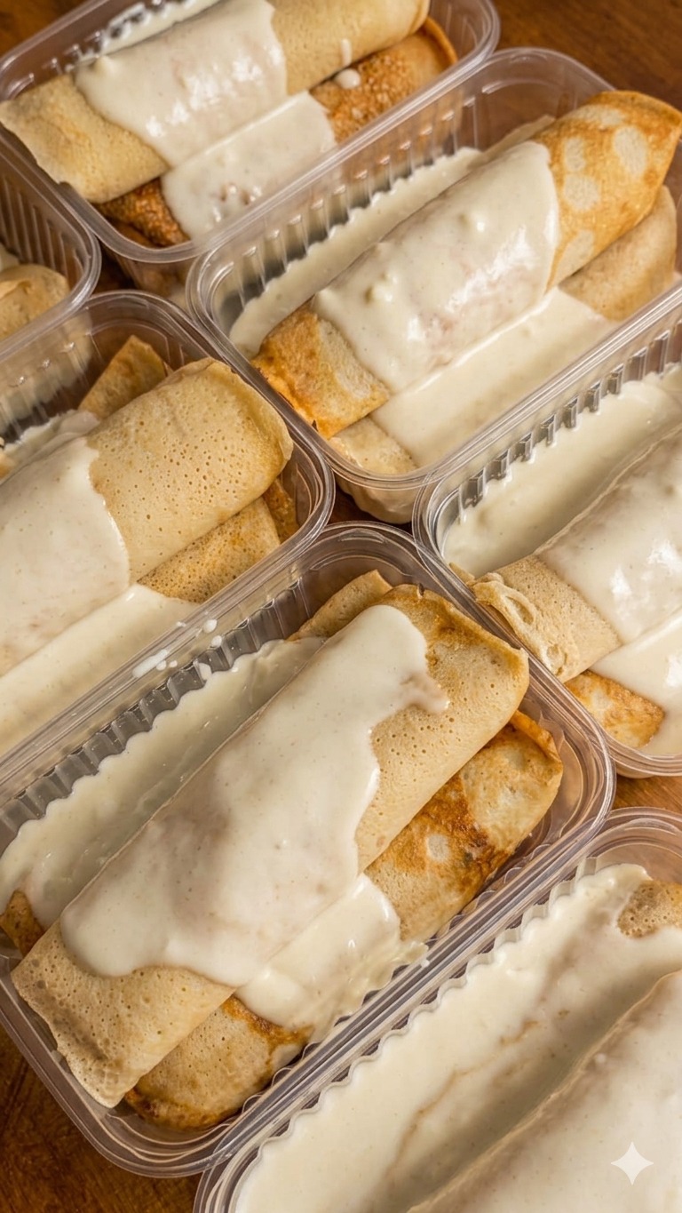 Espaguete com frango desfiado cremoso